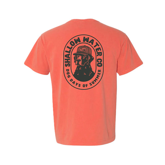 Shallow Water Dog Days of Summer Tee - Bright Salmon