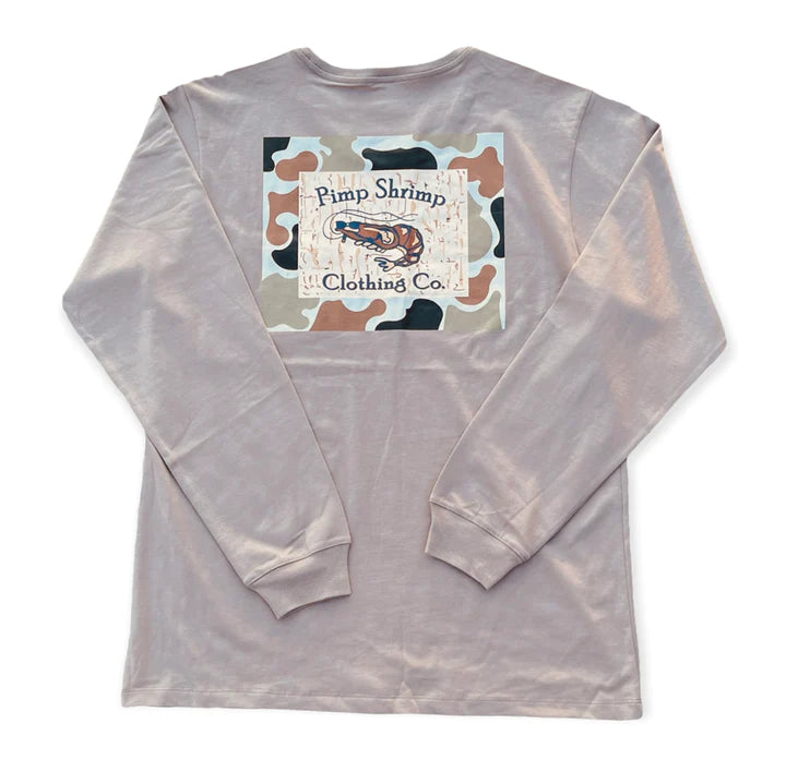 Pimp Shrimp The Camo Back Long Sleeve