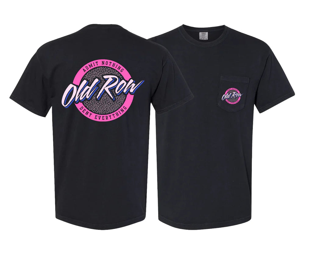 Old Row Circle Logo Tee Pink/Black