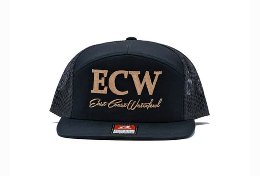 Embroidered ECW Logo 7 Panel Hat TAN