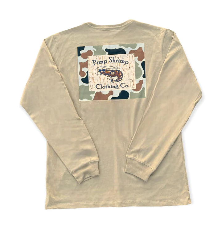 Pimp Shrimp The Camo Back Long Sleeve