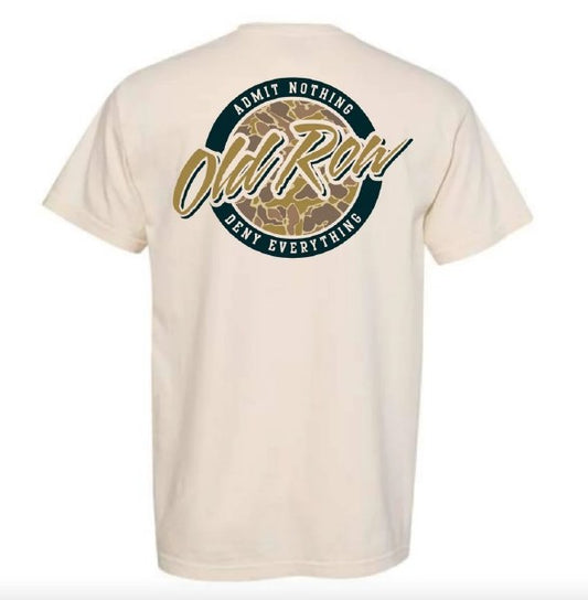 Old Row Outdoors 80s Camo Circle Pocket Tee-Ivory